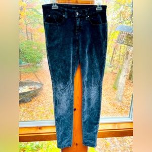 Eileen Fisher 2 jeans soft velour velvet stonewashed gray pants